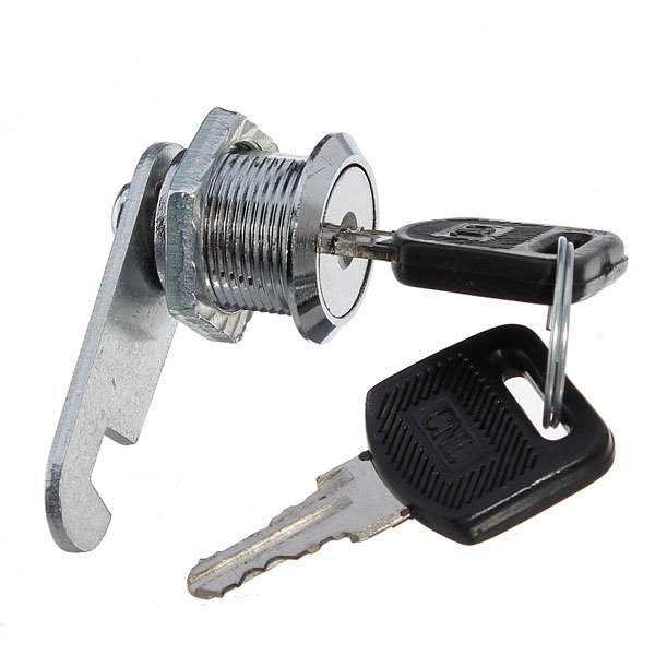 2 Keys Cam Chest Lock Camlock Door Cabinet Drawer Cupboard