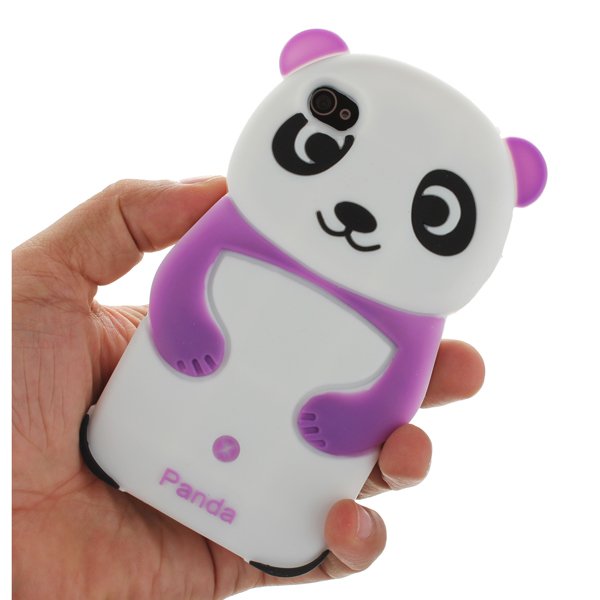 Panda Bear Silicone Rubber GEL Soft Back Case Skin For iPhone 4 4S