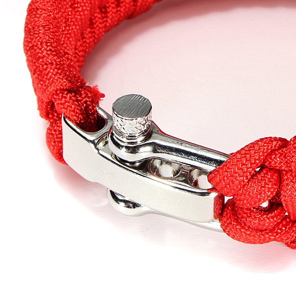 7-Stands ParaCord Bracelet With Zinc Alloy Shackle Buckle