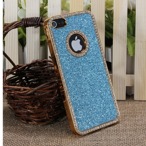 Stylish Bling Glitter Chrome Rhinestone Hard Back Case For iPhone 5 5G