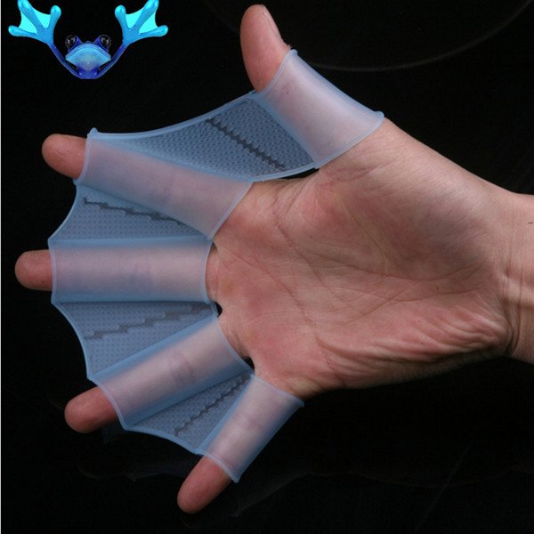Swim Gear Fins Hand Webbed Flippers Silicone Training Gloves