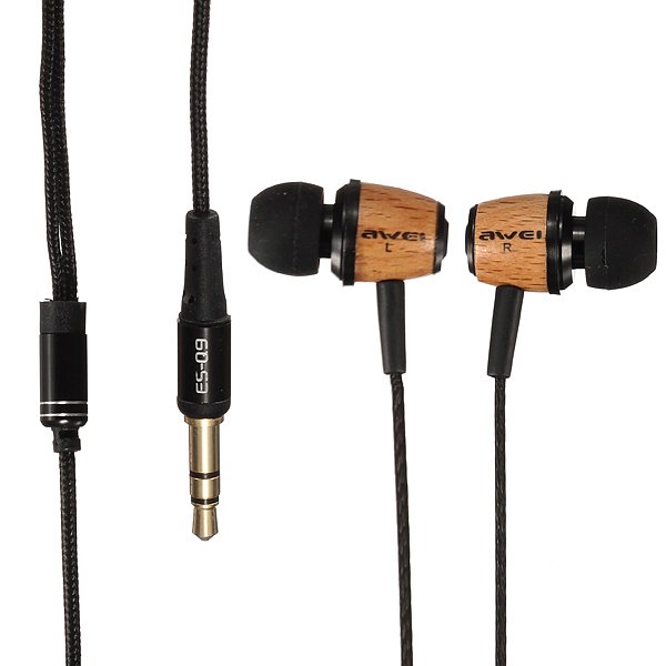 AWEI Q9 Super Bass Wooden Headphones Earphones Headset