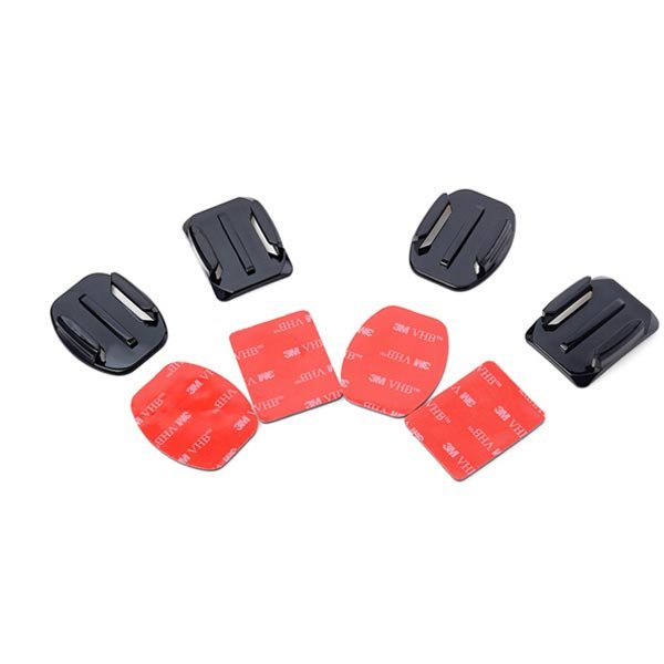 2 Flat and 2 Curved Adhesive Mounts With 3M Adhesive Pads For Gopro HD Hero 3+/3/2/1