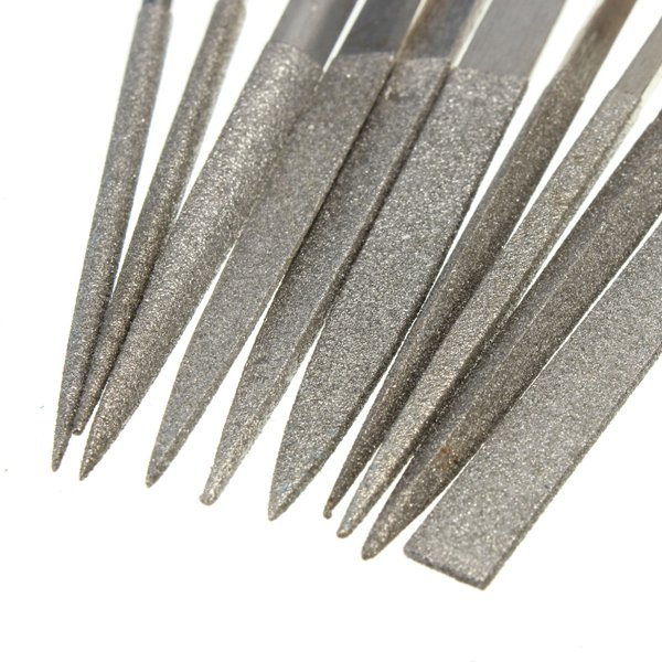 10pcs Diamond Needle File Rasp Set For Jewelery Glass Jade Grinding