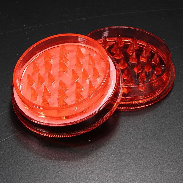 Two Layers Plastic Herbal Herb Smoke Tobacco Grinder Mill Crusher