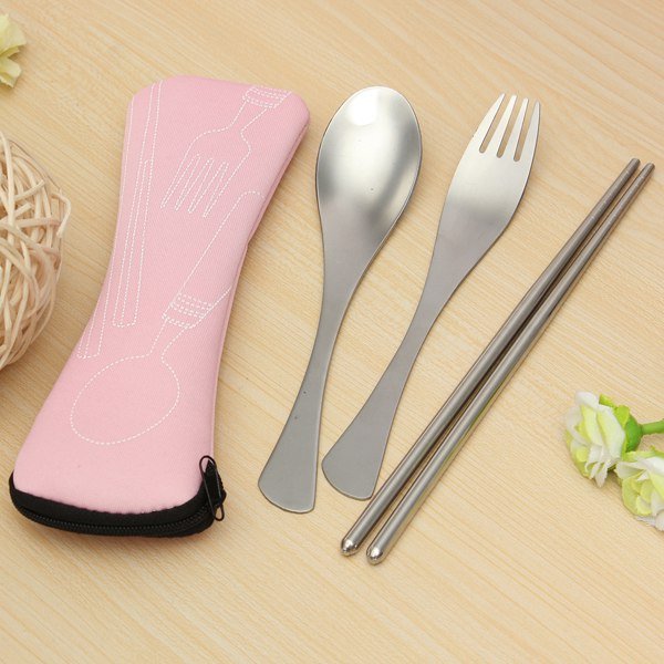 Traveling Camping Picnic Spoon Fork Chopsticks Spork Cutlery