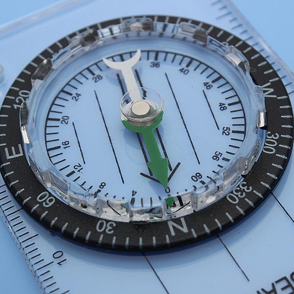 Outdoor Camping Hiking Mini Baseplate Map Scale Compass Measure Ruler