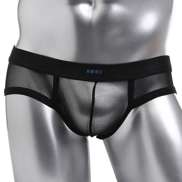 Men's Gauze Sheer Sexy See Through Briefs Soft Underwear