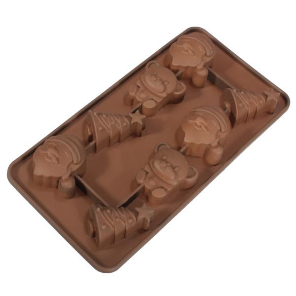 Xmas Santa Tree Bear Silicone Fondant Chocolate Cake Decorating Mold