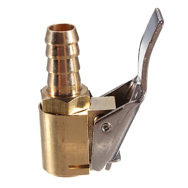 Car Truck Type Inflator Valve 8mm Brass Clip On Air Chuck Connector