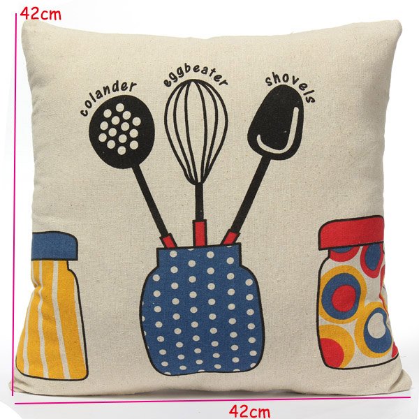 Linen Child Throw Pillow Case Sofa Cushion Cover Home Decor
