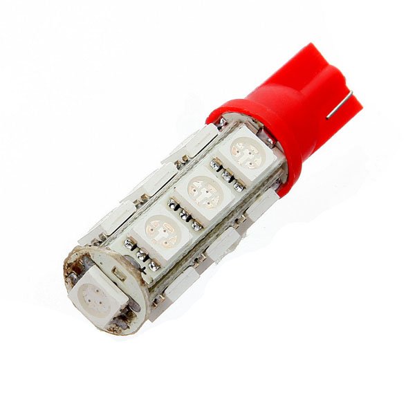 Red T10 W5W 194 168 501 Car 5050 SMD 13 LED Wedge Bulbs Light