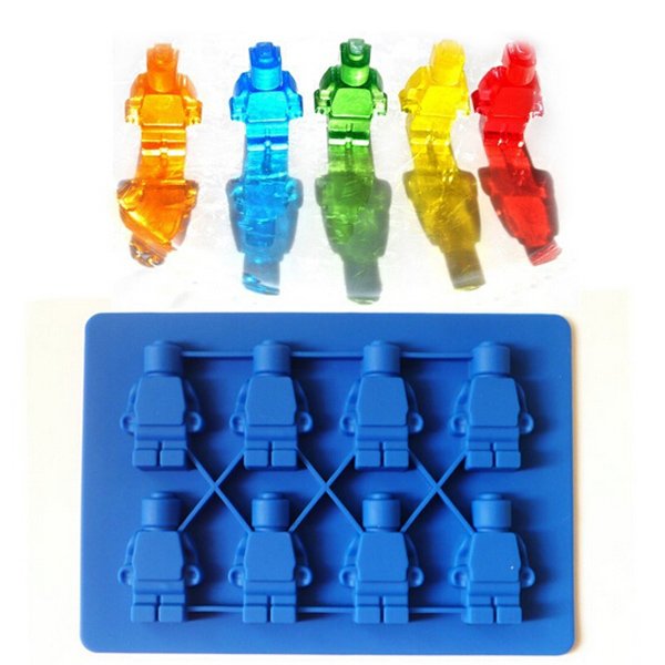 Minifigure Shape Silicone Ice Tray Candy Maker Mold Mould