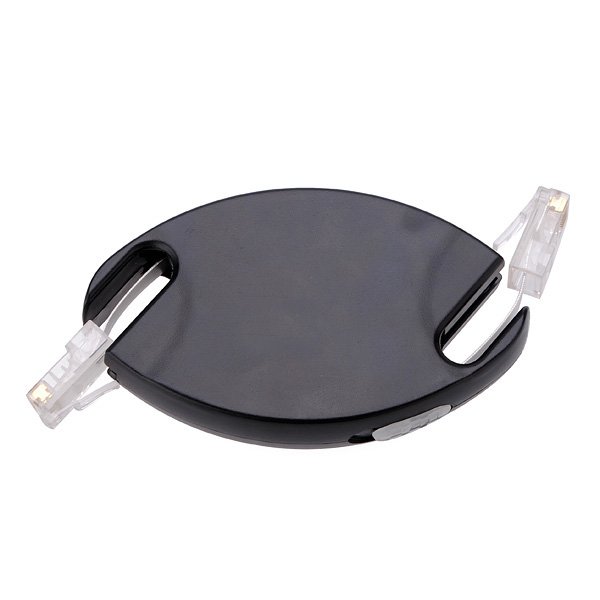 New 8ft 2.5M Retractable Ethernet Network LAN Cat5 RJ45 Cable Black