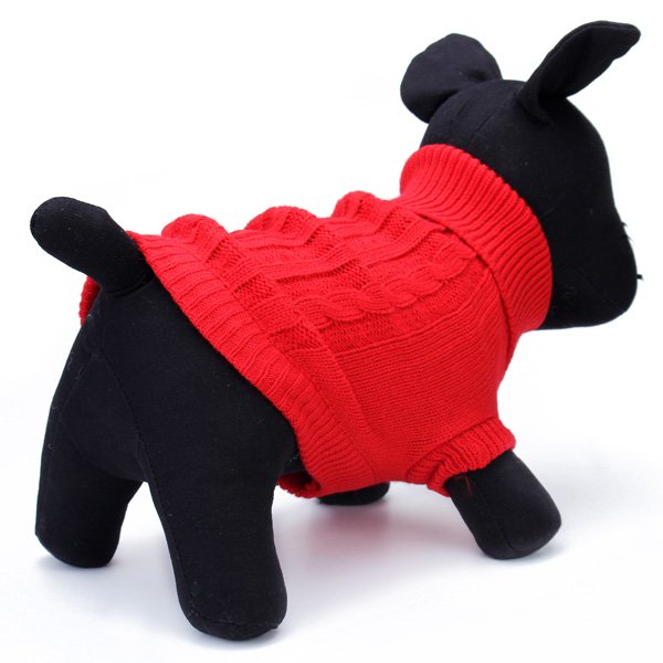 Pet Dog Cat Coat Winter Warm Sweater Knit Outwear Apparel