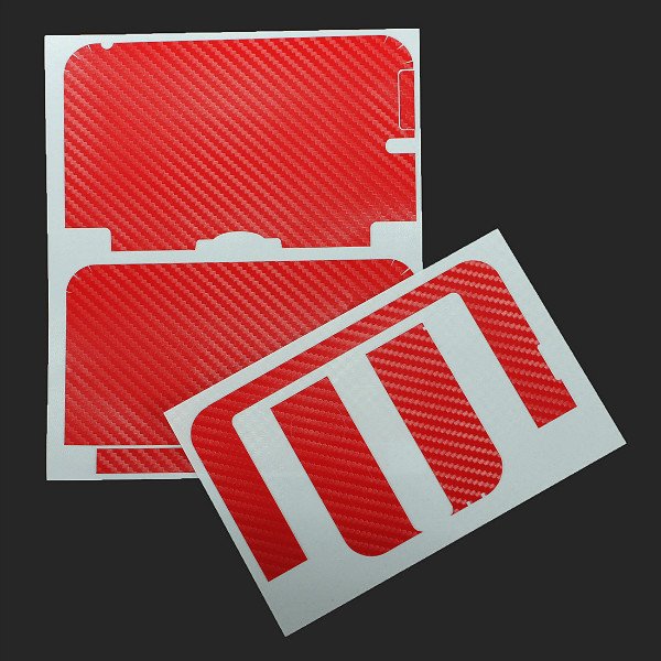 Pacer Protective Carbon Skin Case Cover For 3DSL 3DS XL Red