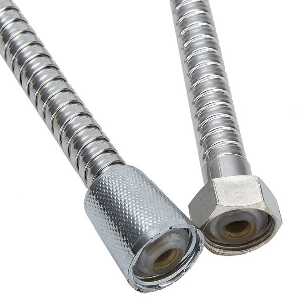 1.5m Flexible Stainless Steel Chrome Shower Head Bathroom Water Hose