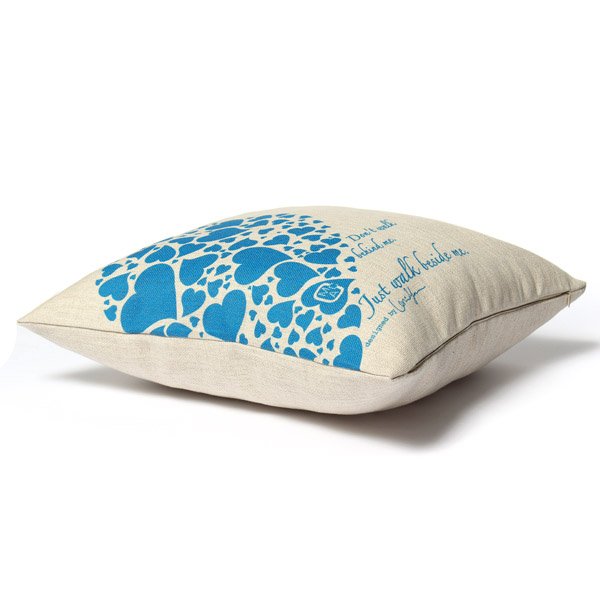 Linen Love Shape Lovers Throw Pillow Case Sofa Cushion Cover