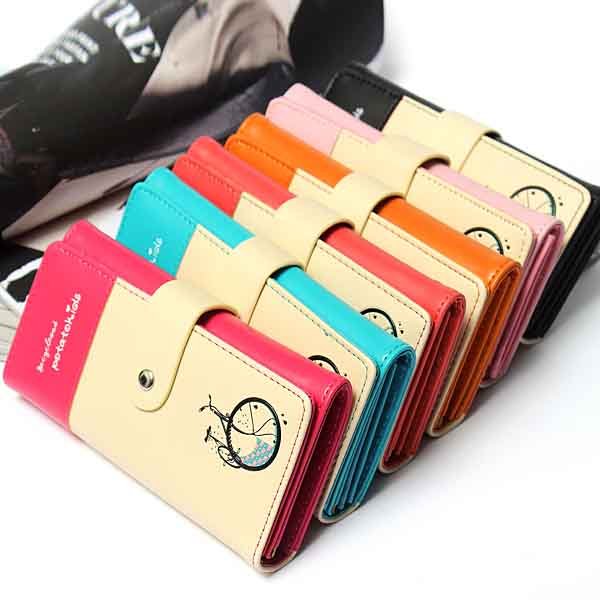 PU Leather Wallet Womens Purse Checkbook Coin Bag Card Handbag
