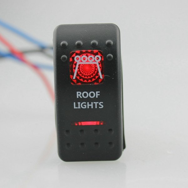 Carling Waterproof LED Indicator Light Rocker SPST ON-OFF Switch