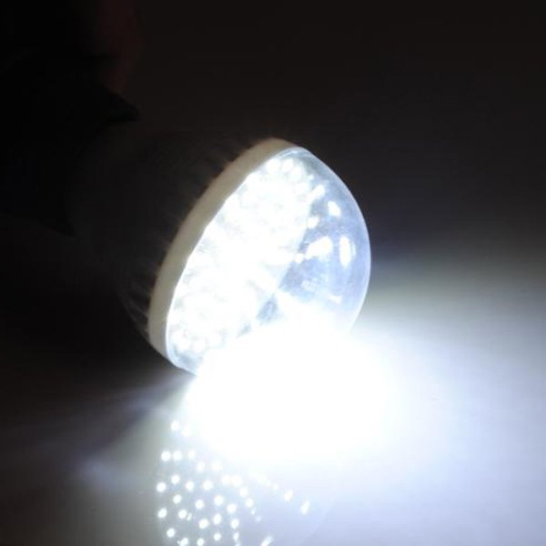 E27 3W Pure White 60 LED Energy Saving Light Bulb 200V-240V