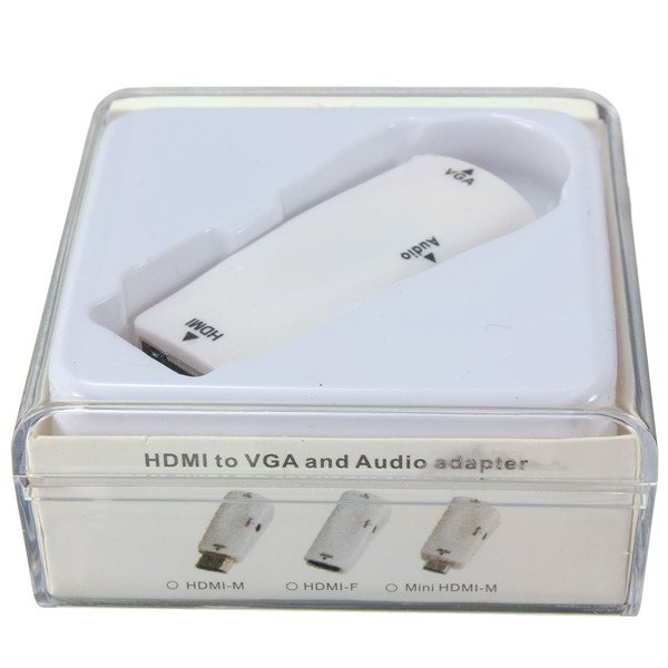 HDMI Female to VGA Converter Adapter 1080P Audio Cable For TV Phone PC