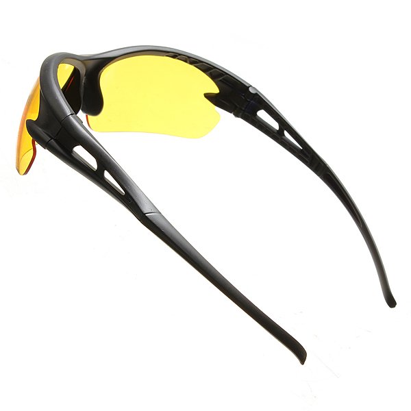 Night Vision UV 400 Driving Riding Glasses Sunglasses Yellow Lens