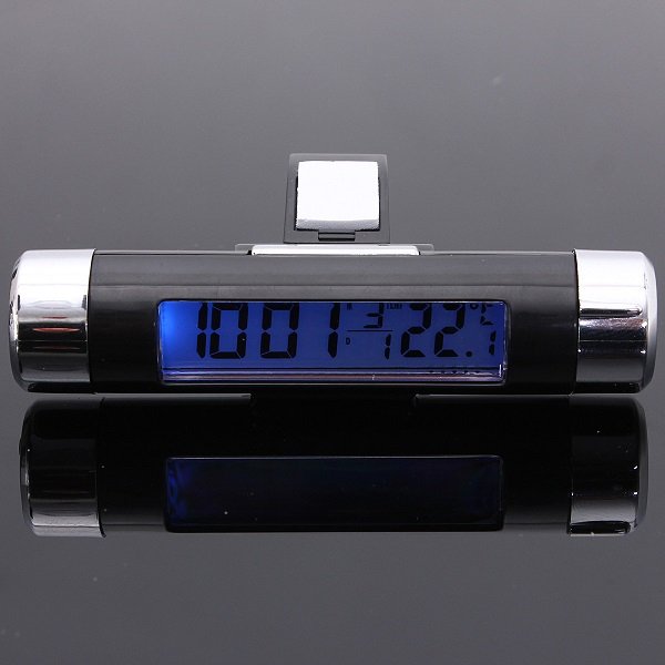 Car Digital LCD Display Temperature Thermometer Monitor Time Clock