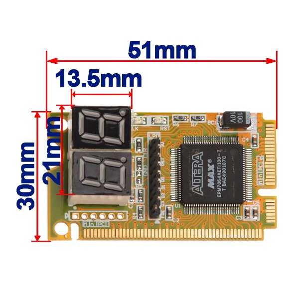 3 in 1 Mini PCI PCI-E LPC PC Analyzer Diagnostic Tester Post Card