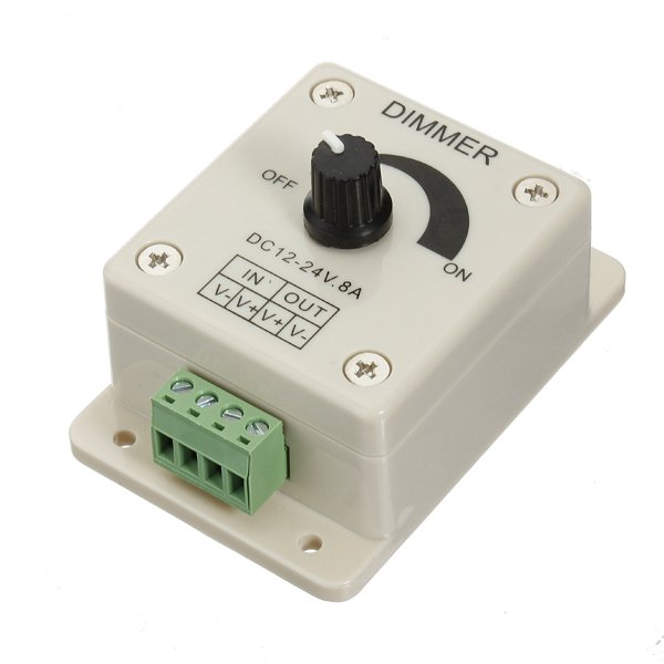 LED Light Dimmer Brightness Adjustable Control Controller 12V 8A