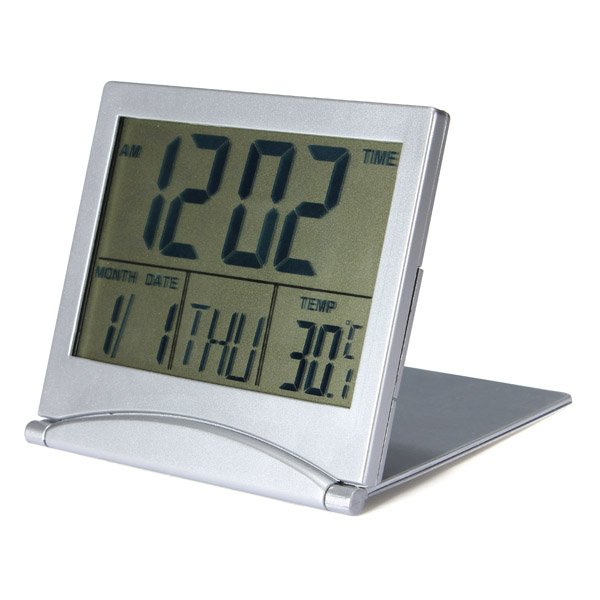Desk Clock Calendar Date Digital Alarm Centigrade Fahrenheit Thermom