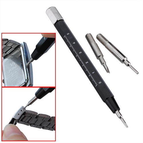 Watch Band Link Pin Spring Bar Removal Repair Tool Kit Black