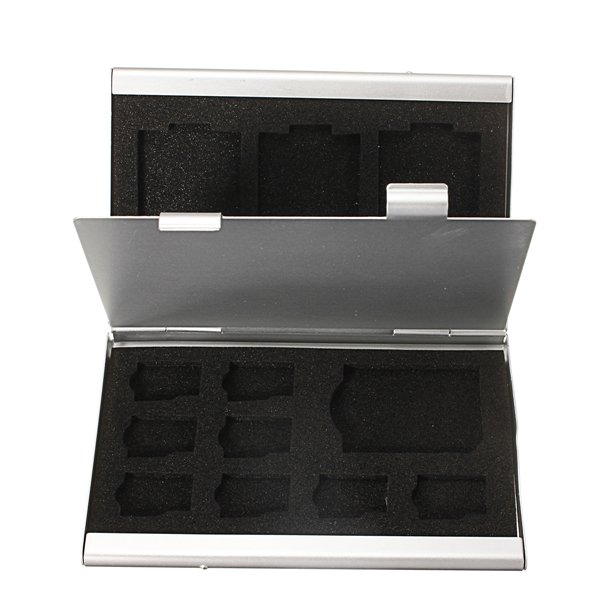 Aluminum Micro SD MMC TF Memory Card Storage Box Protecter Case