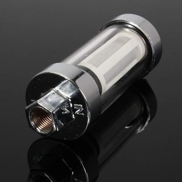 6MM 8MM 10MM Universal Car Inline Fuel Filter Petrol And Diesel Chrome