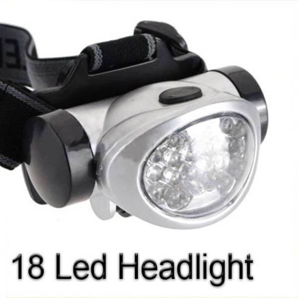 18 LED HeadLamp Head Light Torch Lamp Hiking Flashlight