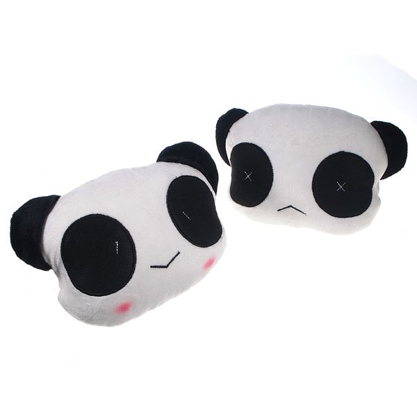 Panda Car Seat Plush Cover Head Neck Support Cushion Cotton Pillow