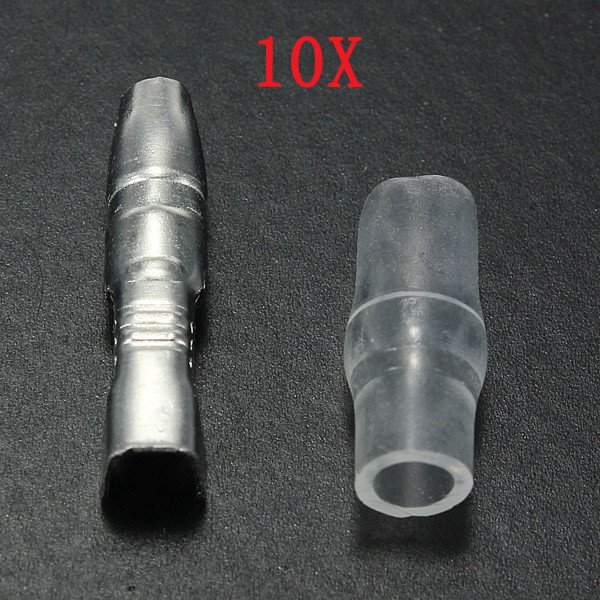10x 3.9mm Male Bullet Terminal Connector Insulator for Motorcycle Car