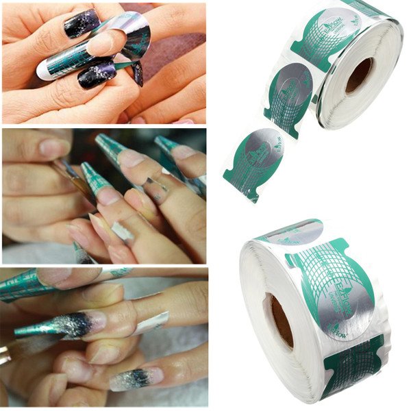 500pcs Professional Nail Art Tips Extension Forms Guide Stickers
