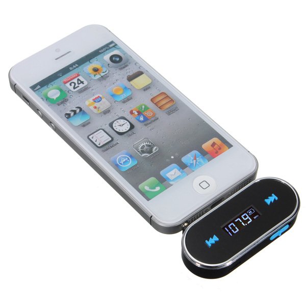 Wireless 3.5mm Handsfree LCD Display Fm Transmitter For iPhone iPod