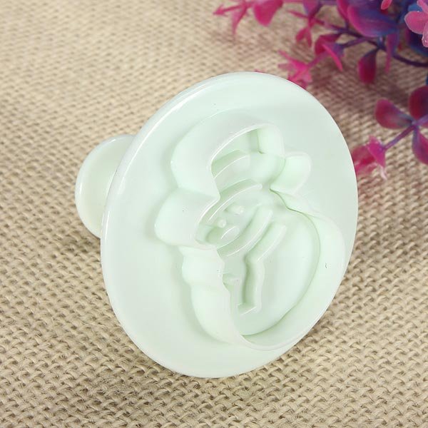 3PCS Xmas Snowman Cake Cutter Fondant Cookies Icing Plunger Mold