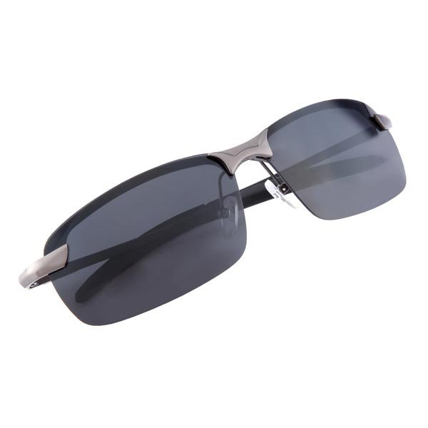 Mens Resin Polarized Metal Alloy Frame Black Gun Color Sunglasses