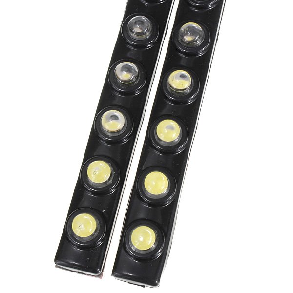 Waterproof Car Daytime Running Light Fog Lamp 10LED Daylight Kit White