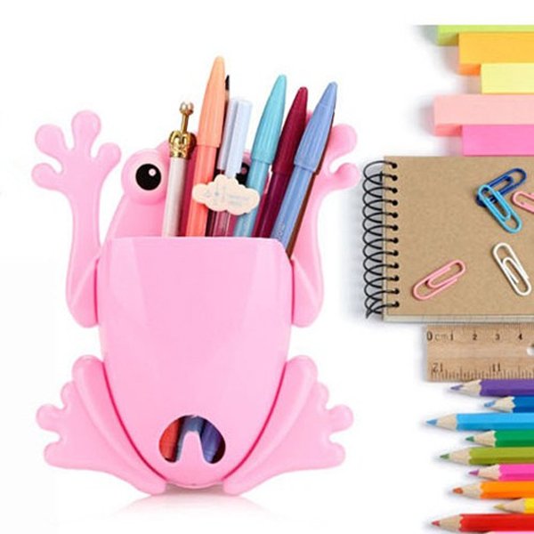 Plastic Frog Toothbrush Holder Sucker Storage
