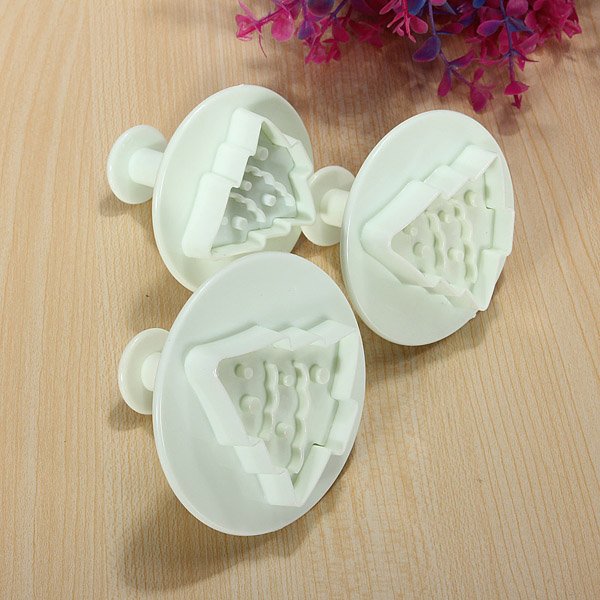 3Pcs Xmas Tree Fondant Cake Cookies Sugarcraft Cutter Decorating Mold