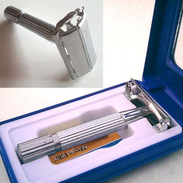Traditional Safety Double Edge Blade Shave Shaving Hair Razor Mirror