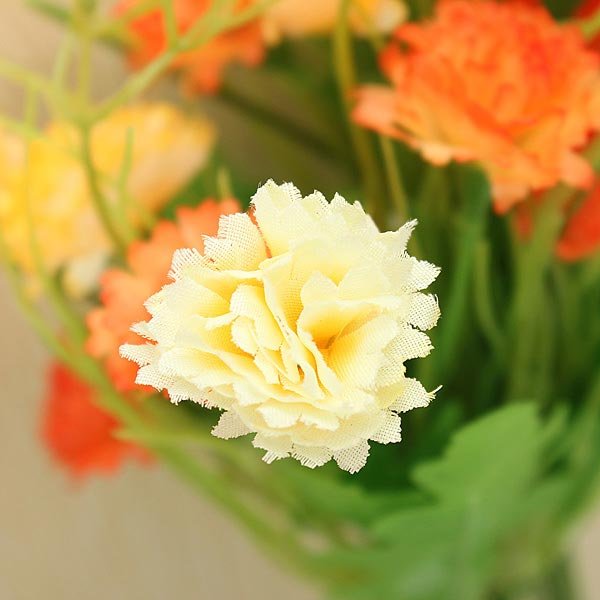 1 Bouquet Artificial Carnation Silk Flowers Home Decor