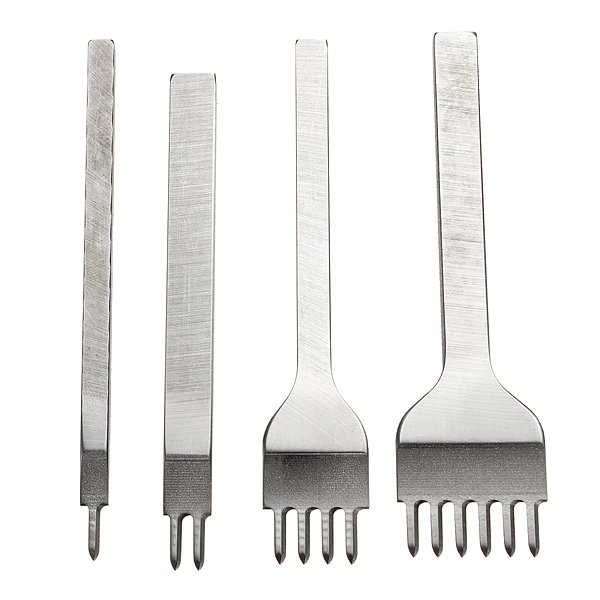 1,2,4,6 prong 4mm Leather Craft Punch Stitching Hole Punches Tools