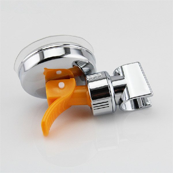 Adjustable Shower Head Holder with Suction Cup Chrome Bracket