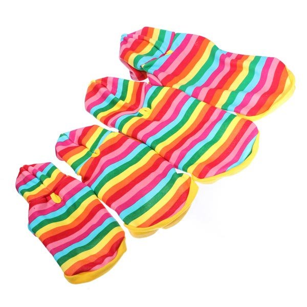Strawberry Rainbow Pet Dog Hoodie Sweater Jacket Coat