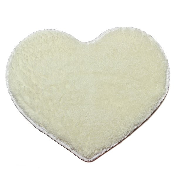 Shaggy Heart Shower Rug Bath Mat Carpet Doormat Home Decor